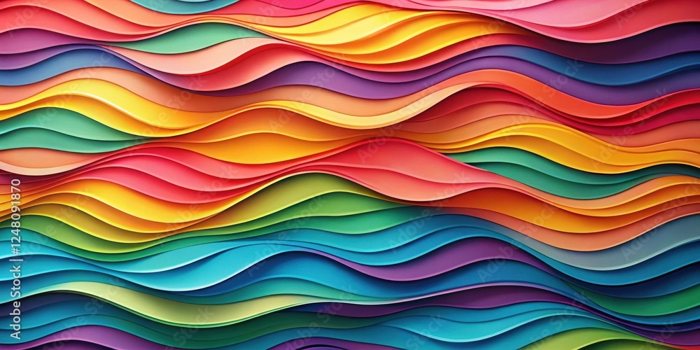 Vibrant wavy background with intricate paper cut style, showcasing a mesmerizing blend of colors and textures Vibrant wavy background with intricate paper cut style, showcasing a mesmerizing blend of colors and textures