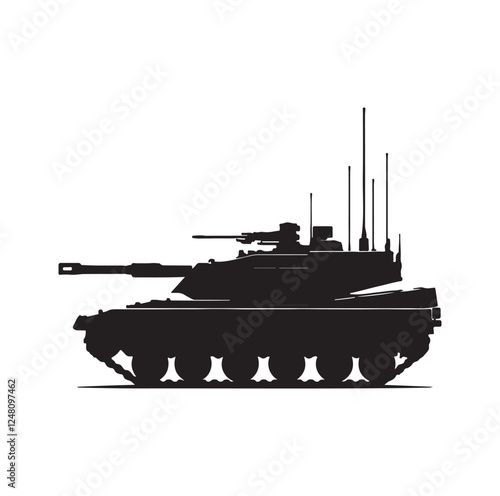 Army tank  silhouette vector illustration