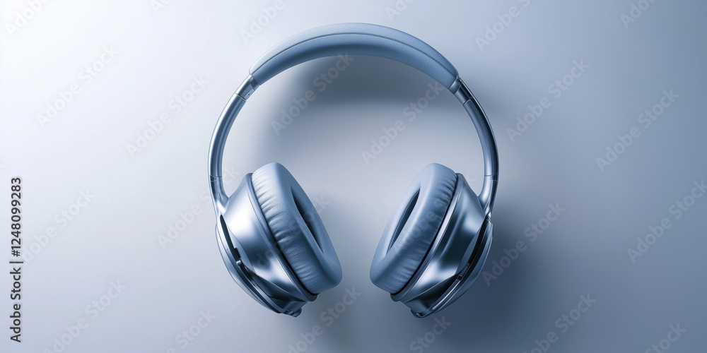 headphones with metallic finishes placed on headphones with metallic finishes placed on