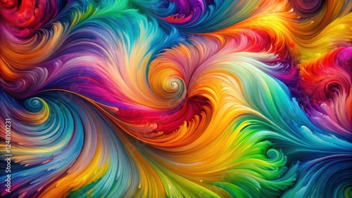 Wallpaper Mural Colorful swirls of paint blend with vibrant brushstrokes on a textured background, texture Torontodigital.ca