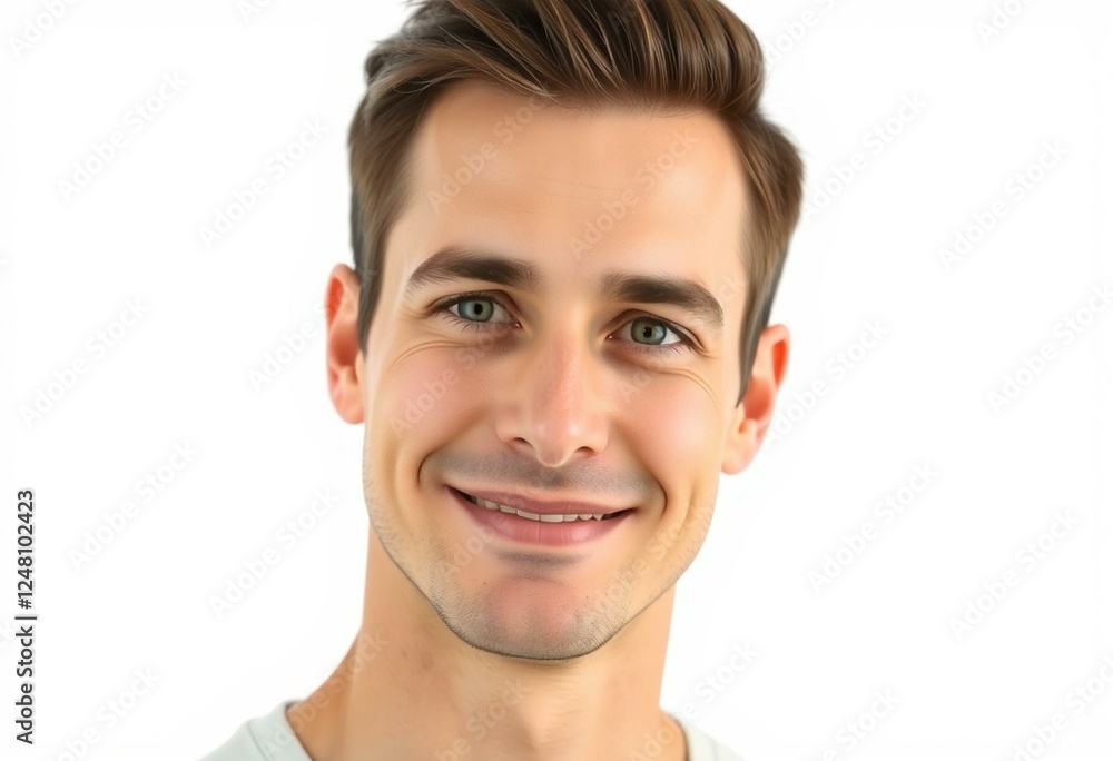 Fototapeta premium Male portrait on white background