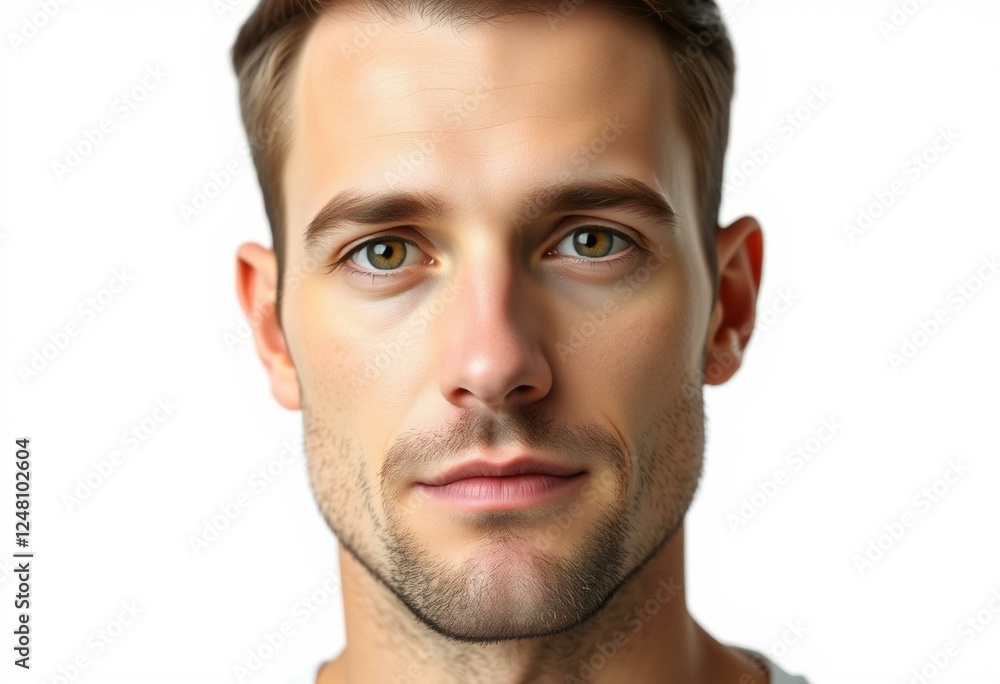 Male portrait with neutral expression and subtle background Male portrait with neutral expression and subtle background