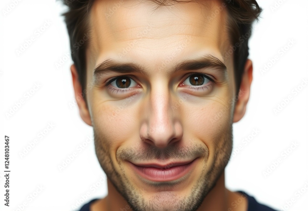 Fototapeta premium Male portrait with a neutral expression and warm eyes