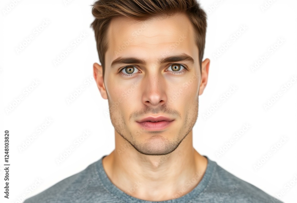 Fototapeta premium Male portrait on white background