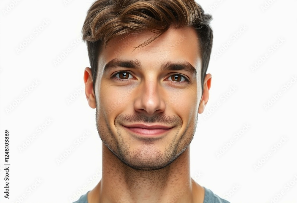 Fototapeta premium Male portrait, isolated on white background