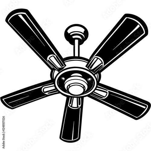 black fan vector illustration