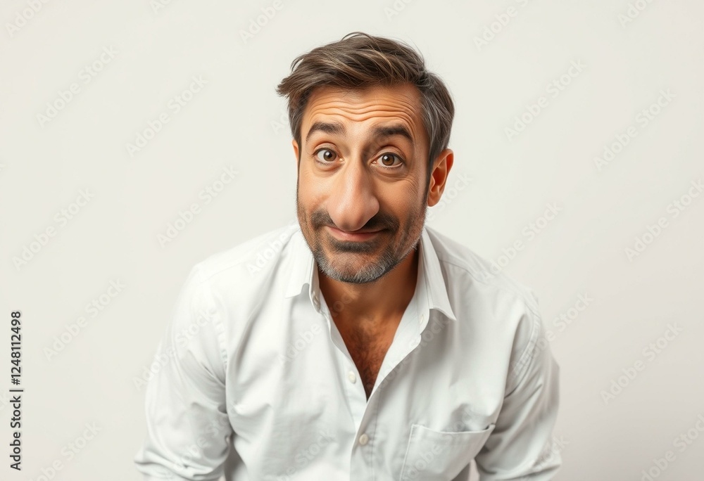Photorealistic portrait of a male with a big nose Photorealistic portrait of a male with a big nose