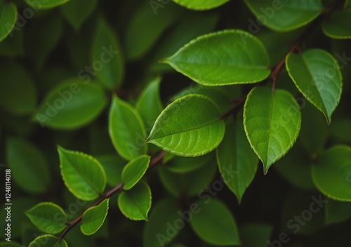 an image of a close up of a green leafy plant, there is a close up of a green leafy plant with a black background photo