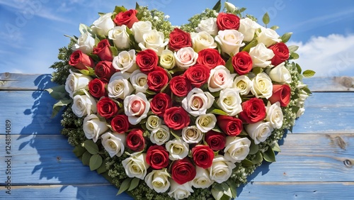 heart shaped roses