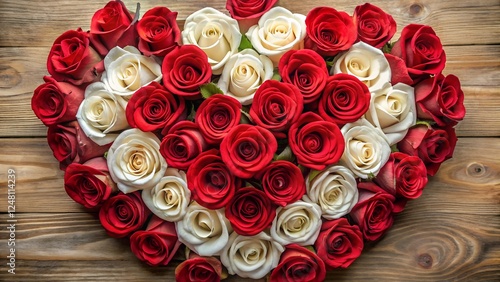 heart shaped roses