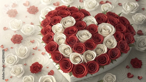 heart shaped roses