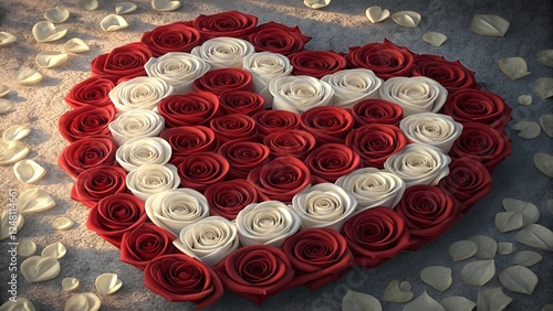 heart shaped roses