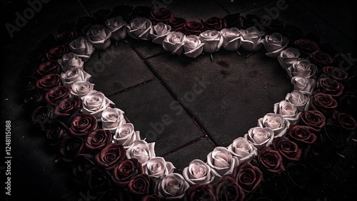 heart shaped roses