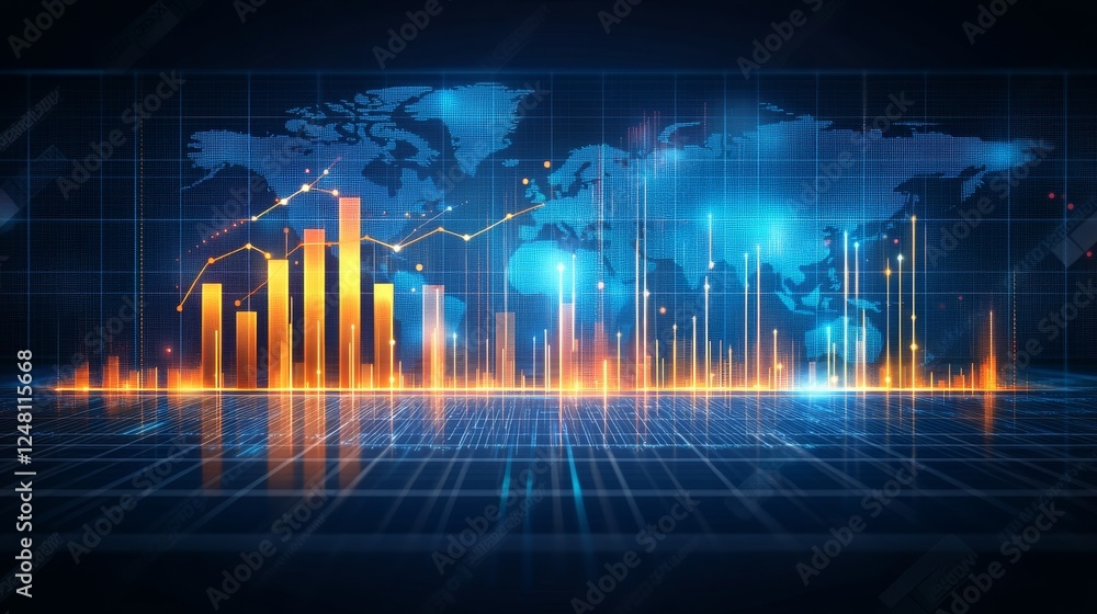 Global Network Data Visualization Futuristic Technology Abstract Background Global Network Data Visualization Futuristic Technology Abstract Background