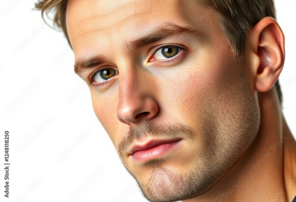 Male portrait with neutral expression Male portrait with neutral expression