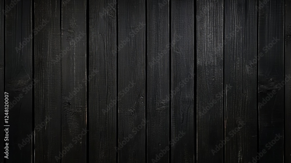 Fototapeta premium Versatile black wood surface suitable for various creative projects.