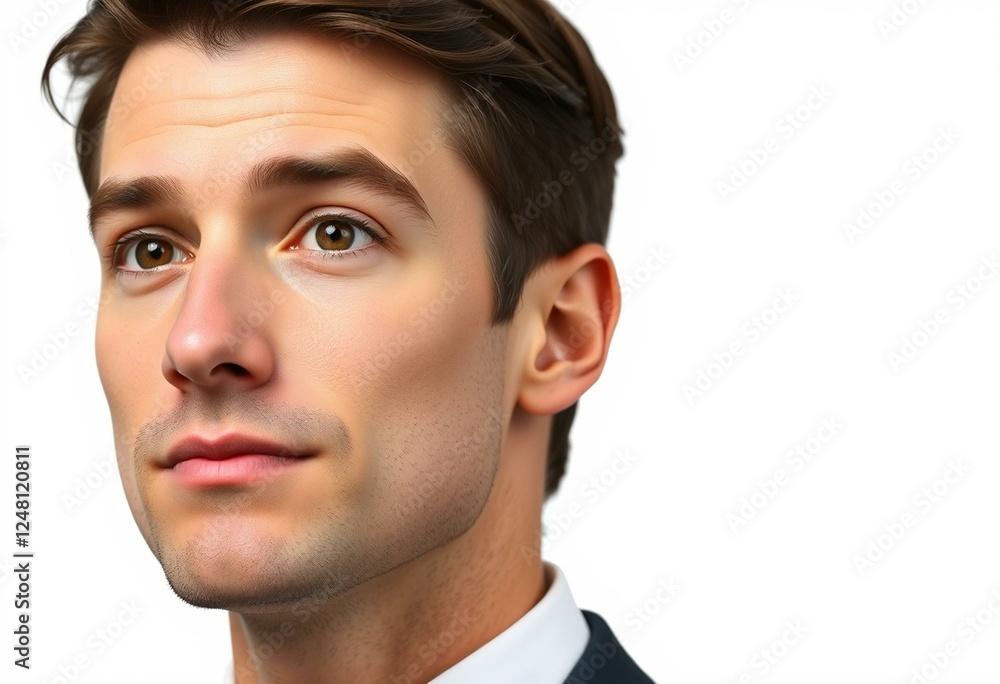 Obraz premium Half-length male portrait on white background