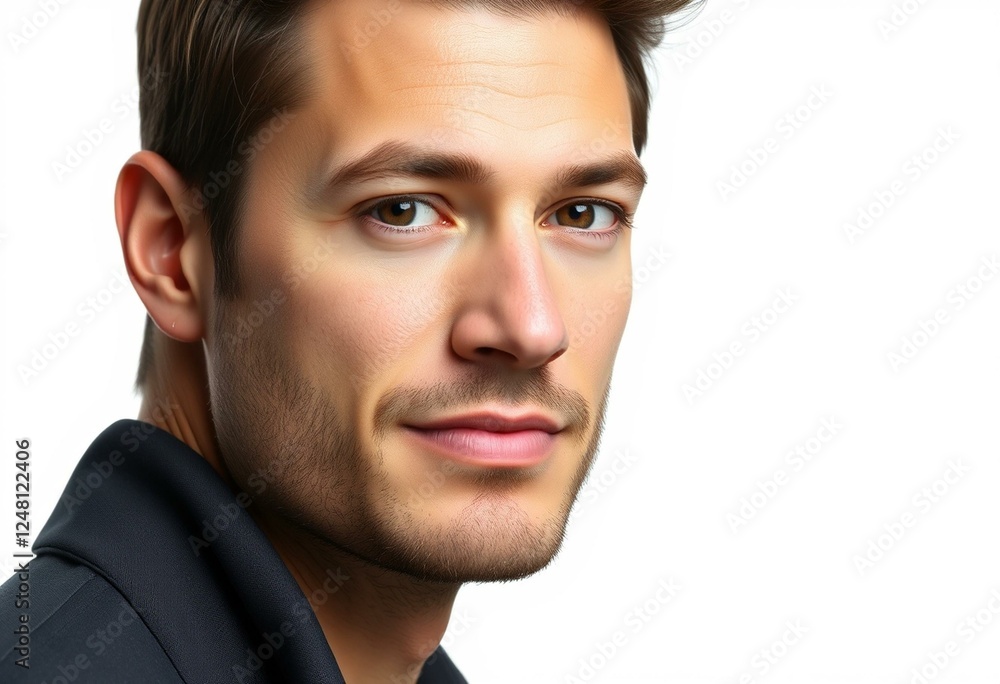 Fototapeta premium Half-length male portrait with focus on eyes