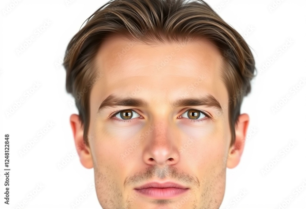 Half-length male portrait on white background Half-length male portrait on white background