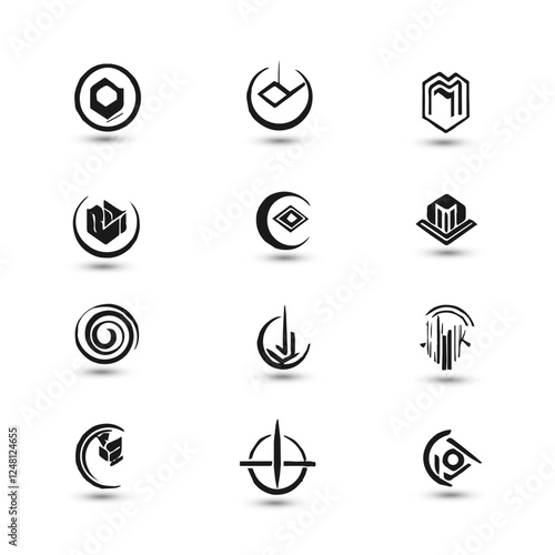 Set collection icon brand identity business logo design idea