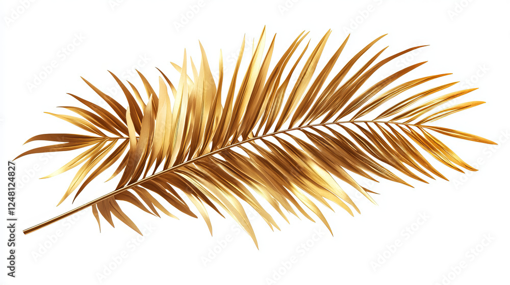 Tropical golden palm leaves on white background vector Beautiful botanical design with tropic jungle rainforest coconut palm leaf, exotic plant design with copyspace for sale flyer, cosmetic banner Tropical golden palm leaves on white background vector Beautiful botanical design with tropic jungle rainforest coconut palm leaf, exotic plant design with copyspace for sale flyer, cosmetic banner
