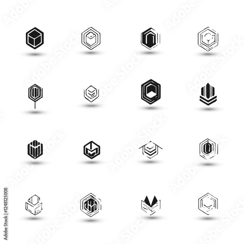 Set collection icon brand identity business logo design idea