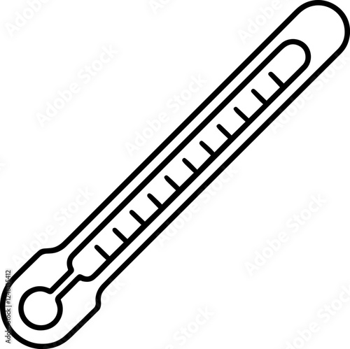 thermometer medical temperature measurement outline vector 