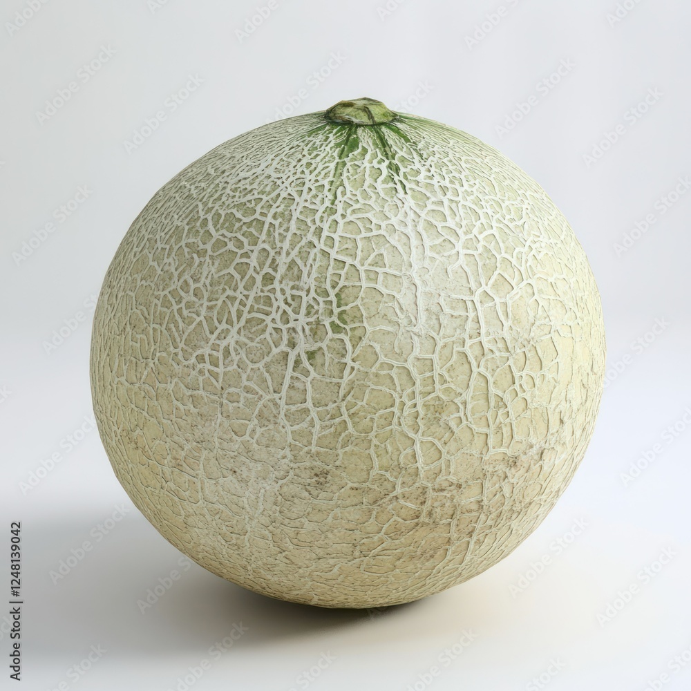 Fresh Ripe Green Cantaloupe Melon food on white background Fresh Ripe Green Cantaloupe Melon food on white background