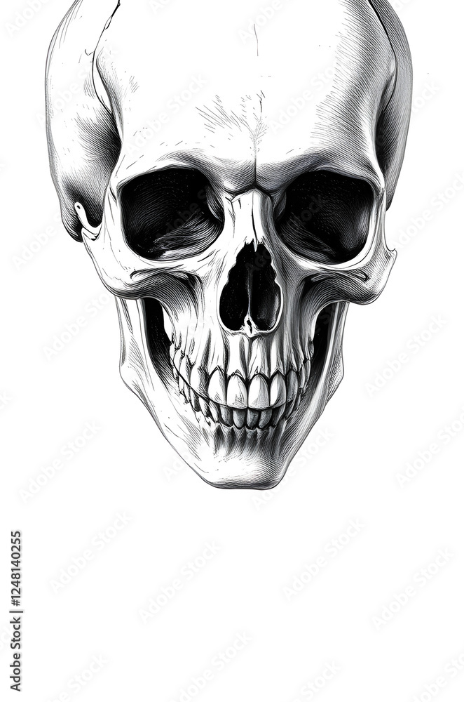 realistic black and white human skull digital anatomy sketch realistic black and white human skull digital anatomy sketch