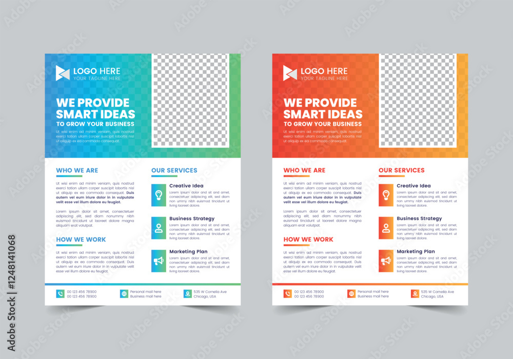 Creative Business Flyer Template | CMYK | US Letter | Print Ready | 0.125 Bleed Creative Business Flyer Template | CMYK | US Letter | Print Ready | 0.125 Bleed