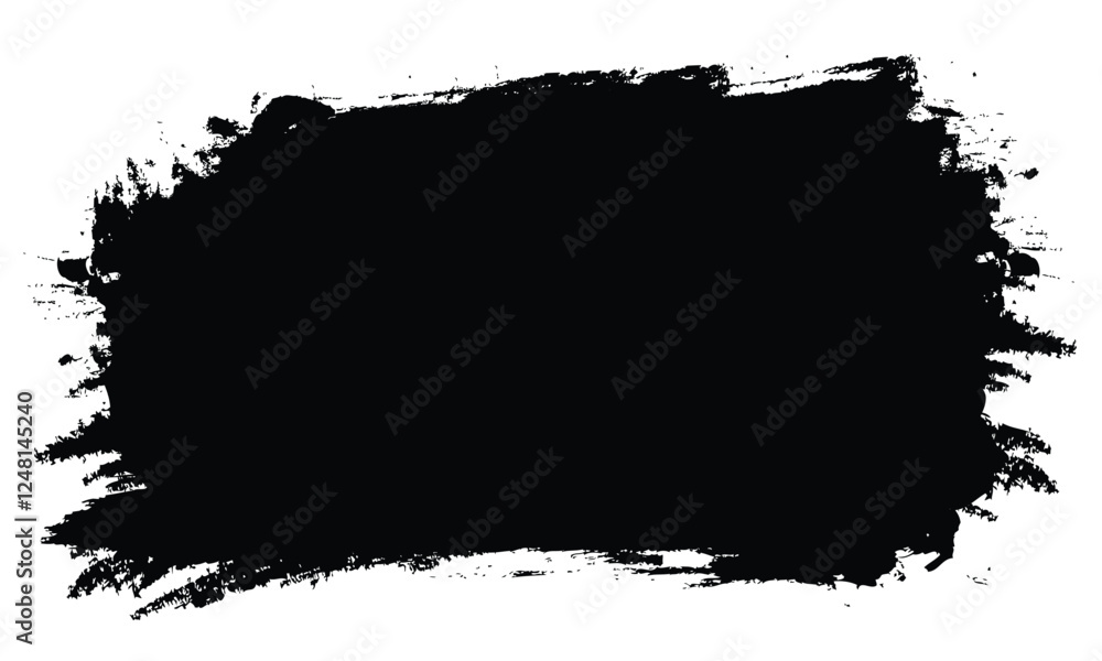 Grunge brush rough ink black stroke vector. Grunge brush rough ink black stroke vector.