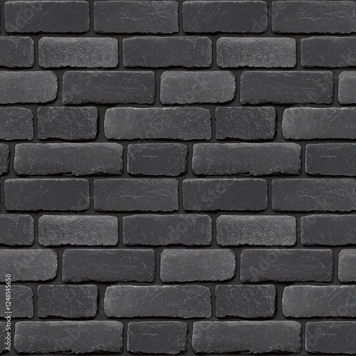 black brick wall seamless texture as background or wallpaper for inserting text