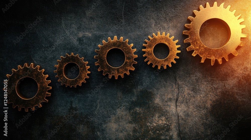 A series of floating gears in various sizes turning together in harmony, symbolizing the collaboration between startups and established enterprises to drive economic progress. A series of floating gears in various sizes turning together in harmony, symbolizing the collaboration between startups and established enterprises to drive economic progress.