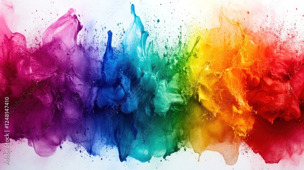 Fototapeta premium Explosion of Vibrant Colors: An Abstract Rainbow Spectrum Design