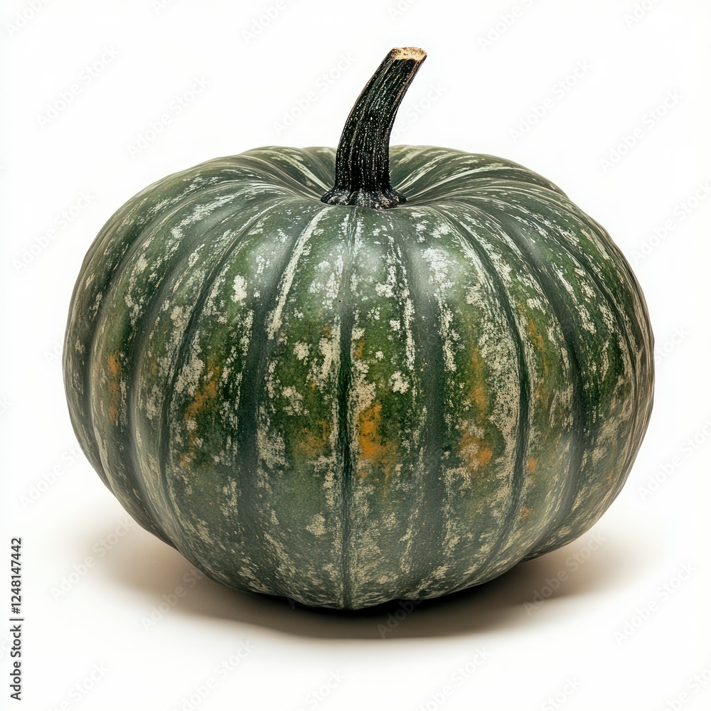Green pumpkin on white background Green pumpkin on white background