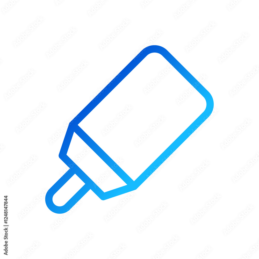 Gradient popsicle outline icon illustration Gradient popsicle outline icon illustration