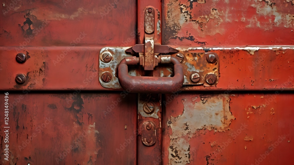 close up view of a shipping container s intricate locking mechanism showcasing the crisp metal textures and precise engineering behind the secure transportation of cargo close up view of a shipping container s intricate locking mechanism showcasing the crisp metal textures and precise engineering behind the secure transportation of cargo