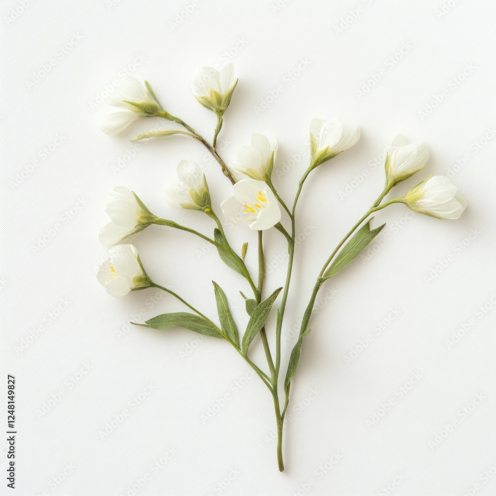 Fototapeta premium Mayflowers on white background