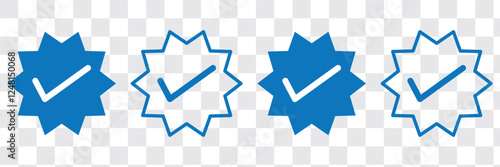 Checkmark icons. Checkmark vector set. Checked check box sign. Approved symbol. Check mark icon. Correct vote choice isolated symbol. Vector Illustration.