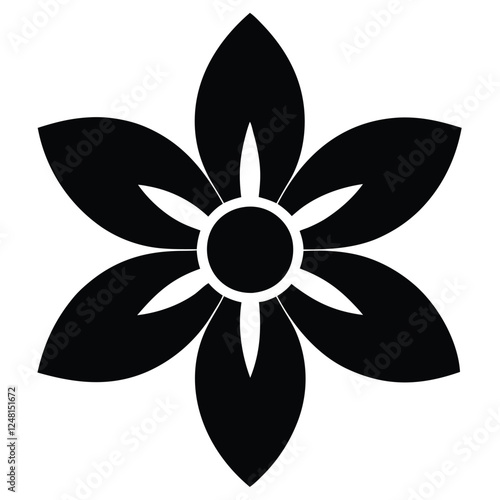 This is a simple vecot flowes with illustration design,flower icon,flower silheoutes