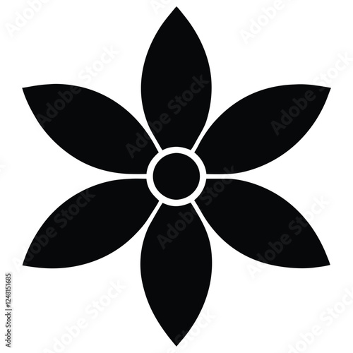 This is a simple vecot flowes with illustration design,flower icon,flower silheoutes