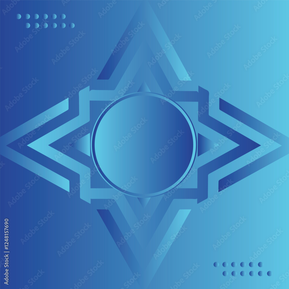 Blue abstract futuristic geometric square shape background. Science and technology. Vector illustration Blue abstract futuristic geometric square shape background. Science and technology. Vector illustration