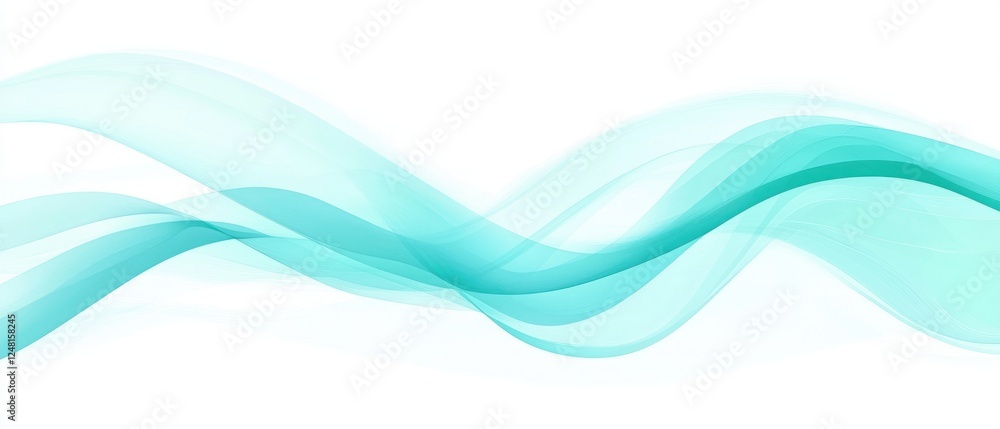 Abstract teal wave patterns creating a tranquil background Abstract teal wave patterns creating a tranquil background