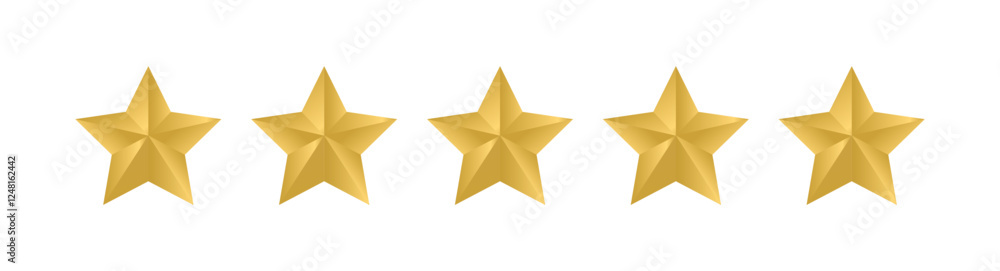 Shiny 3D Gold Star Icon for Ratings, Reviews, and Quality Performance Indicators in Business and Marketing. Vector illustration Shiny 3D Gold Star Icon for Ratings, Reviews, and Quality Performance Indicators in Business and Marketing. Vector illustration