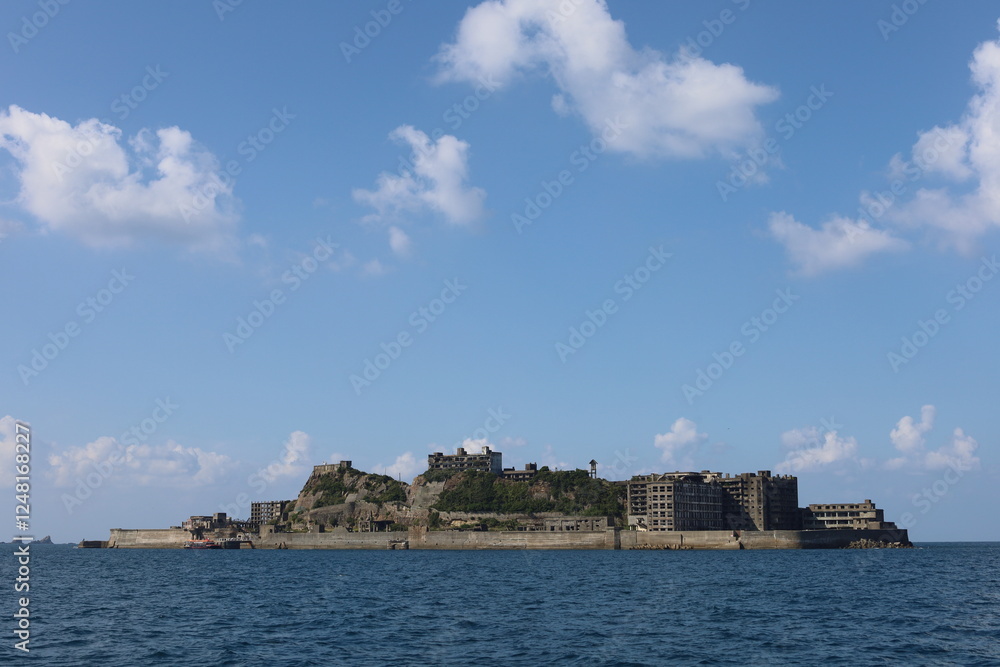 Remote View of Nagasaki Hashima (gunkanjima) Remote View of Nagasaki Hashima (gunkanjima)