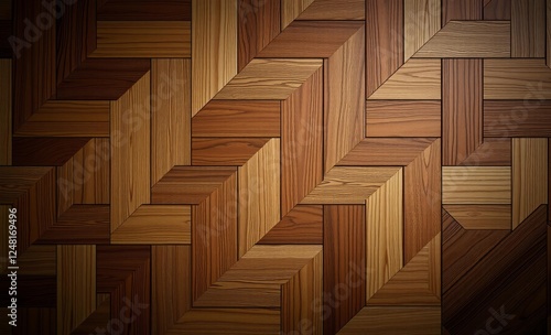 A beautifully crafted herringbone pattern made from various shades of wood evoking warmth and elegance 4k wallpaper background abstract wallpaper modern design photo