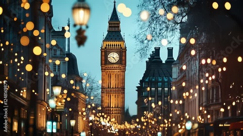 Magical London: Big Ben at Night with Festive Lights