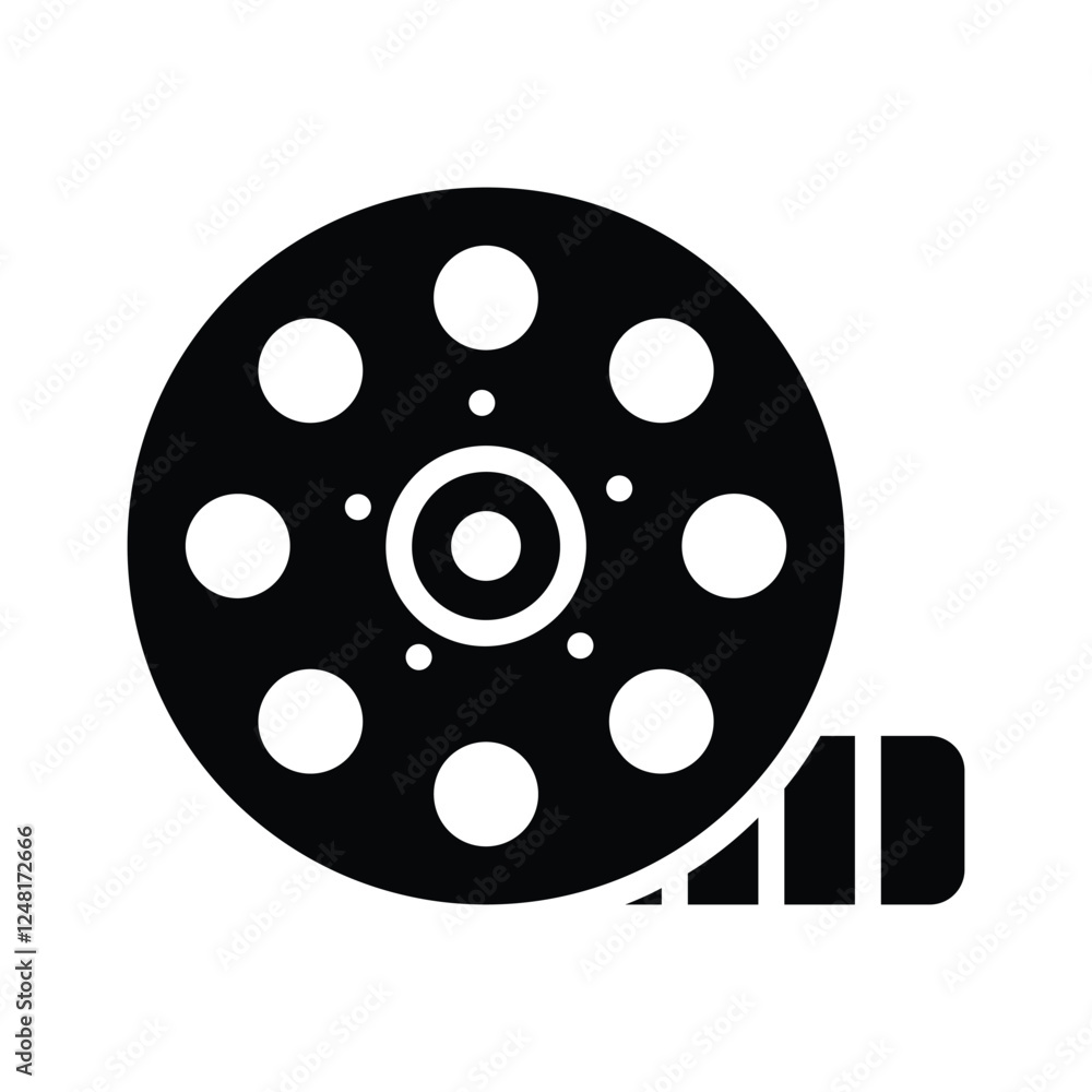 Doodle design icon of movie roll, ready To use Doodle design icon of movie roll, ready To use