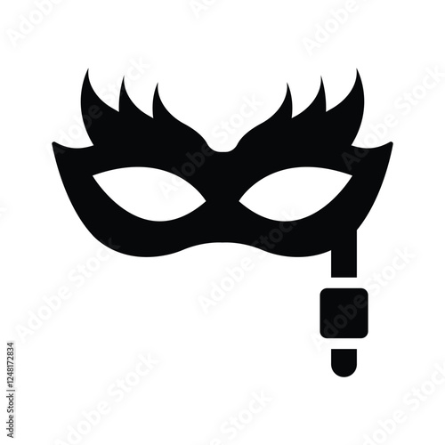 An editable icon of carnival mask in trendy style, A beautiful party prop masquerade