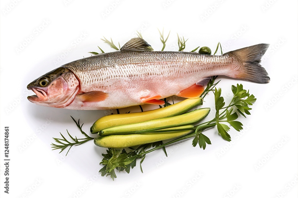 Freshwater prawn on wooden board and white background Freshwater prawn on wooden board and white background